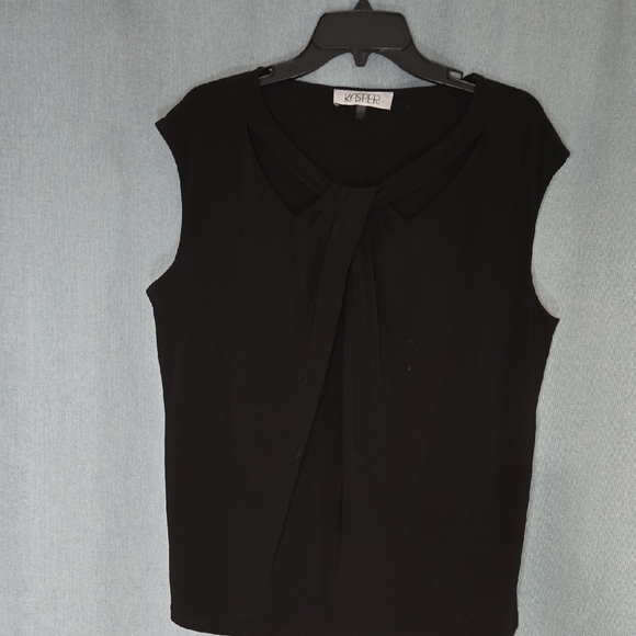 Kasper Tops - Kasper Women's Black Sleeveless Top